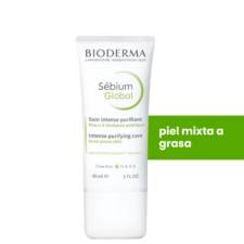 Sébium Global Bioderma, piel mixta a grasa, elimina granos y puntos negros