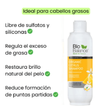 Shampoo ideal para cabello grasoso de cítricos orgánicos de Bio Balance