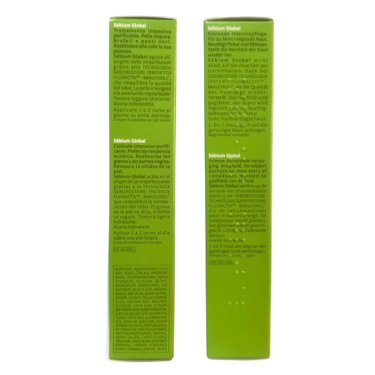 imagen de informacion de la caja de Sébium Global Bioderma