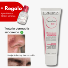 Tratamiento para descamación en la nariz y enrojecimiento Sensibio DS+ crema para combatir la Dermatitis seborreica en el rostro de la marca Bioderma