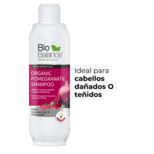 Shampoo Orgánico de Granada, para cabellos dañados o teñidos