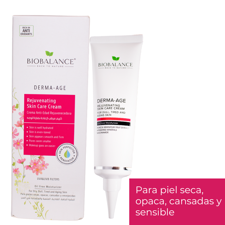 Hidratante Derma - Age, para pieles cansadas, opacas y sensibles