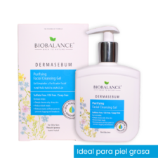 Gel de limpieza DermaSebum, para piel mixta a grasa, disminuye la grasitud y los poros