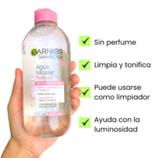 Agua micelar Todo en 1, limpia y tonifica, para todo tipo de piel