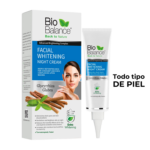 Crema blanqueadora facial de Bio Balance, reduce manchas oscuras del rostro, unifica el tono de piel