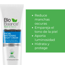 descripcion breve de Crema blanqueadora facial de Bio Balance