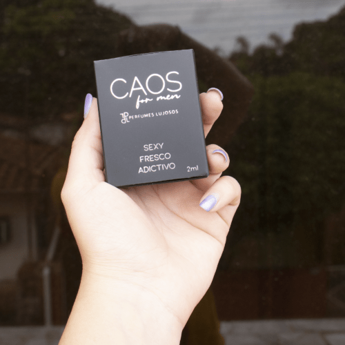 Caja cerrada del primer perfume masculino paraguayo Caos For Mendel primer perfume "Eau de Parfum" masculino paraguayo CAOS For Men PL PERFUMES LUJOSOS