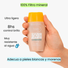Protector solar 100% mineral Photoderm Nude Touch de Bioderma ultra ligero