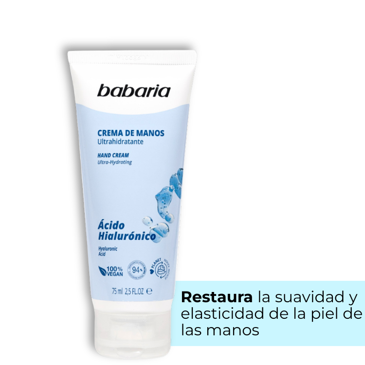Crema de manos con Ácido Hialurónico, restaura la suavidad