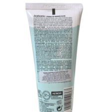 informacion en el dorso de Crema de manos con Aloe Vera