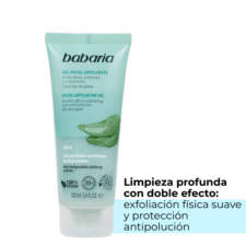 Gel facial exfoliante de Aloe, limpieza profunda, exfoliante y protege