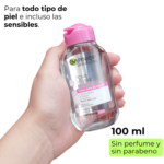 Agua Micelar todo en 1 100ml, para todo tipo de piel sin perfumes