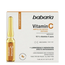 Ampollas de 10% Vitamina C de Babaria, hidrata y deja la piel mas luminosa
