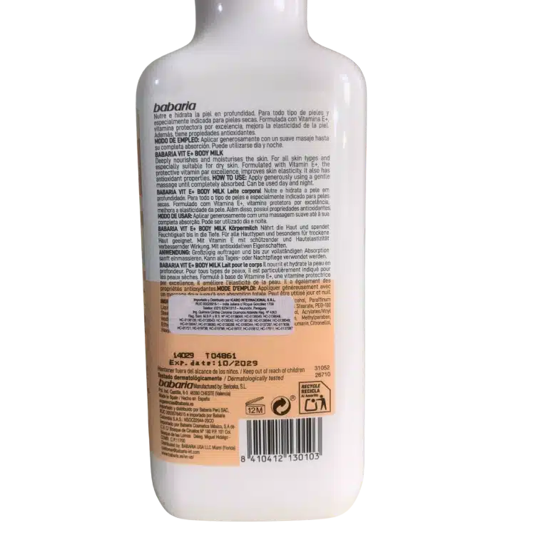Crema corporal de Vitamina E Babaria - Imagen 2