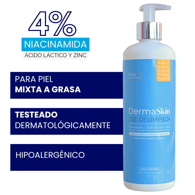 Gel de limpieza DermaSkin para piel mixta a grasa 500ml