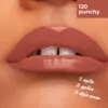 Labial Superstay Vinyl INK Nude 120 Punchy maybelline, acabado de vinilo brillante
