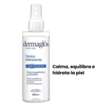 Tónico hidratante descongestivo Dermaglós, calma, equilibra e hidrata la piel