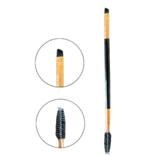 Brocha doble para cejas y delineado