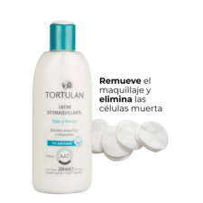 leche desmaquillante de tortulan, remueve el maquillaje y elimina las celulas muerta