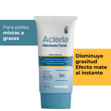 Acleria hidratante facial efecto mate, disminuye la grasitud para piel mixta a grasa