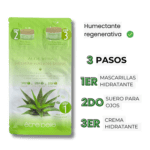 Mascarilla antiage de aloe vera regenerativa humectante para pieles secas de Aloe Vera con 3 pasos etre belle