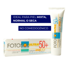 Protector solar económico FotoSol Ultra PLus 50+ uva NO comedogénico para piel mixta, normal o seca