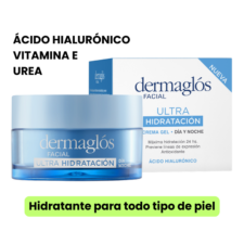 Crema Gel Ultra Hidratación Dermaglós hidrata todo tipo de piel con acido hialuronico