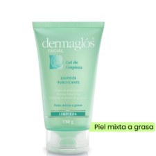 Gel de limpieza purificante piel mixta a grasa Dermaglós, elimina la oleosidad de la piel
