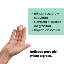 descripcion breve de Gel matificante e hidratante facial Dermaglós