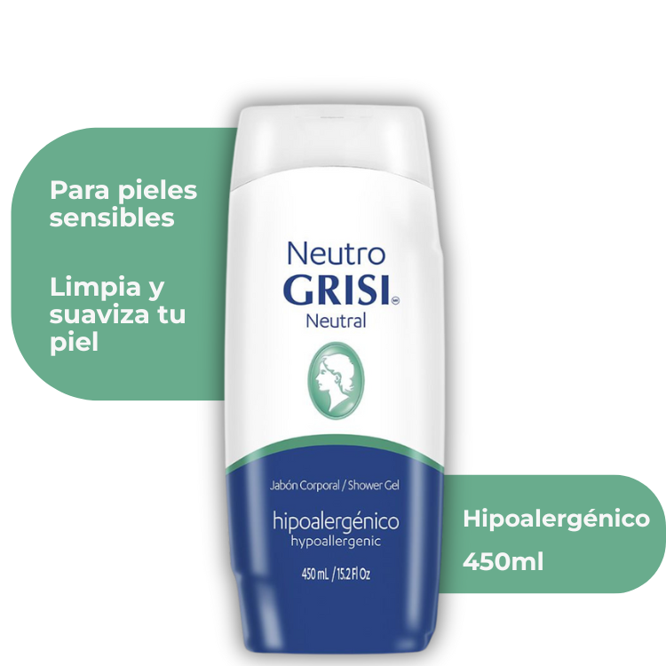 Jabón líquido corporal Neutro Grisi 450ml para pieles sensibles