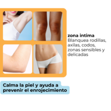 imagen de partes en donde aclara el producto Pigmentbio Crema Aclarante Sensivite Areas Bioderma