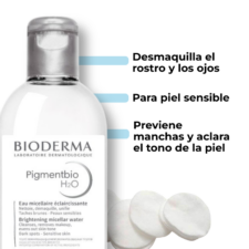 detalles de Pigmentbio H2O agua micelar 250ml