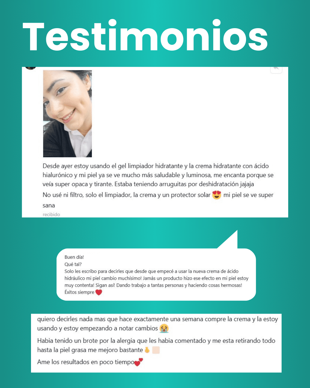 testimonios de la crema de ácido hialurónico dermaskin hidratación profunda