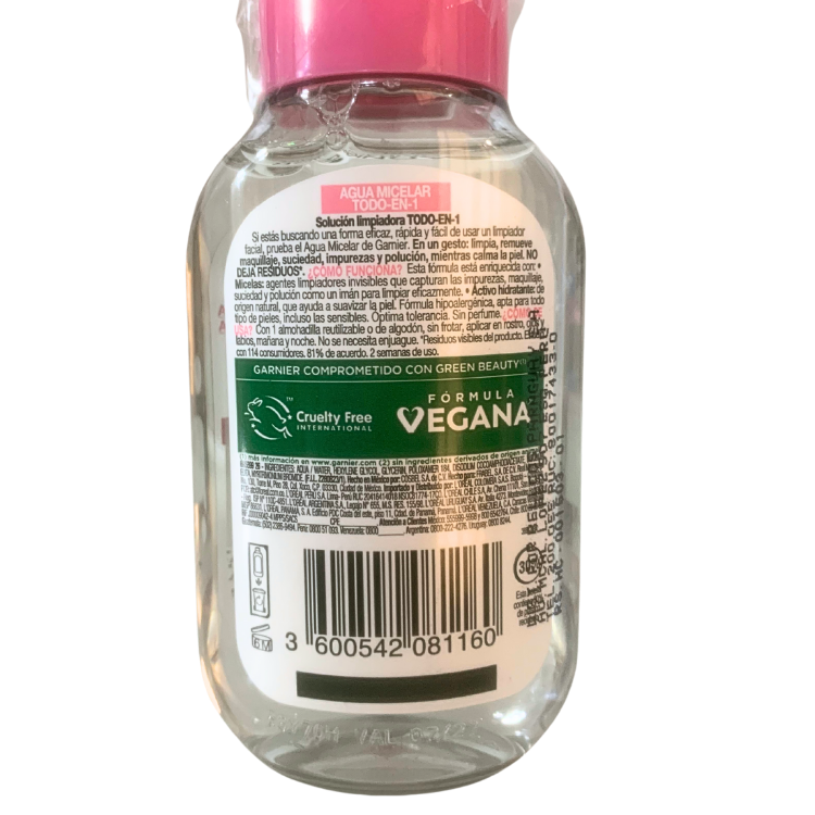informacion detallada que esta por el producto Agua Micelar todo en 1 100ml