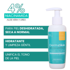 Gel de limpieza DermaSkin hidratante y gentil para pieles secas, normales o deshidratadas con 4% de Niacinamida