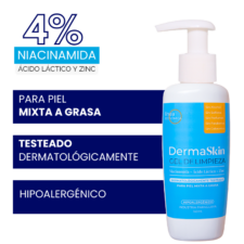 Gel de limpieza con Niacinamida Marca Paraguaya DermaSkin Jabón facil con 4% de Niacinamida y sin sulfatos