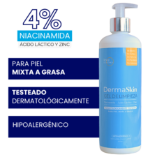 Gel de limpieza con Niacinamida Marca Paraguaya DermaSkin Jabón facil con 4% de Niacinamida y sin sulfatos