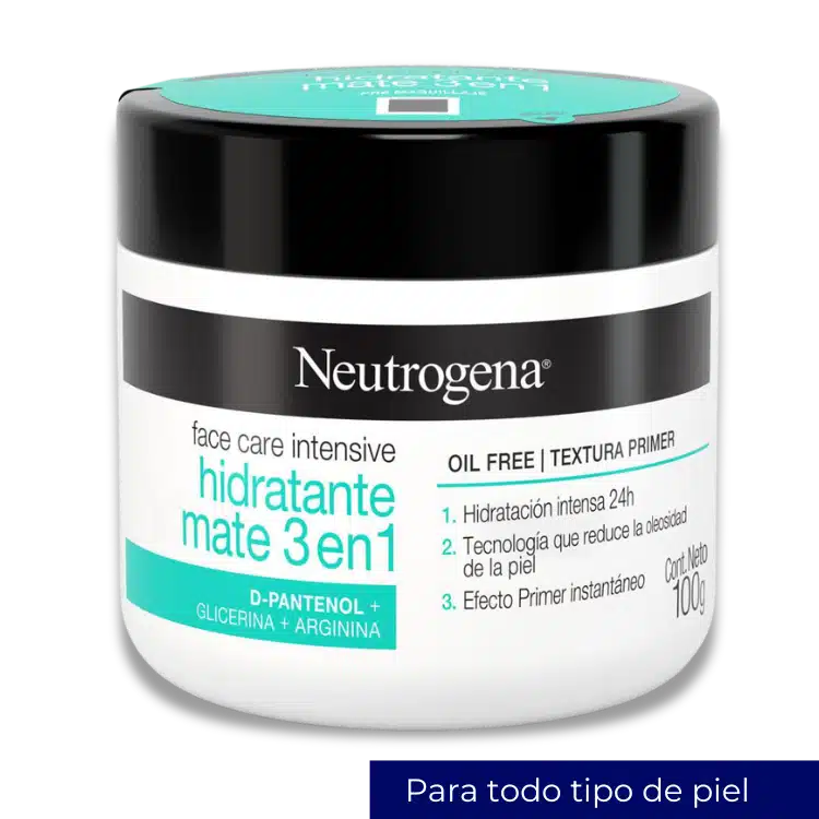 Crema Hidratante Mate 3 en 1 Face Care Intensive Neutrogena