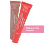 Lip Gloss Shimmer D'Hermosa, gloss con colores suaves