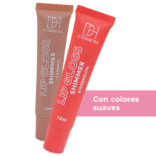 Lip Gloss Shimmer D'Hermosa, gloss con colores suaves