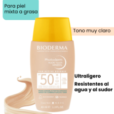 Photoderm Nude Touch SPF 50+ Very Light, ultraligero, resistente al agua y al sudor