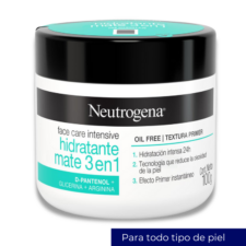 Crema matificante 3 en 1 de la marca Neutrogena textura oil free, matificante, hidrata y reduce la oleosidad