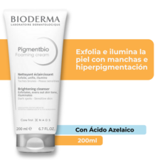 Pigmentbio Foaming Cream Limpiador y Exfoliante que ilumina la piel, con acido azelaico
