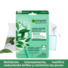 Mascarilla Hidratante Matificante Garnier, rehidrata intensamente, matifica y minimiza los poros
