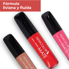 Labial Líquido Mate New Color, liviana y fluida