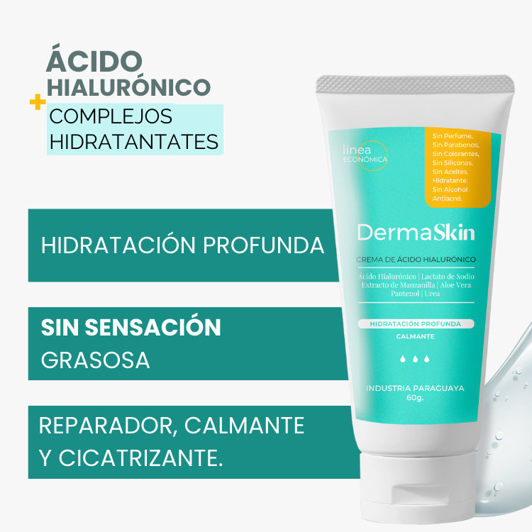 Crema hidratante en gel de ácido hialurónico de la marca Dermaskin