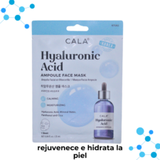 Mascarilla hidratante facial con Ácido Hialurónico y Pantenol Cala, revujenece e hidrata la piel
