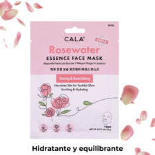 Mascarilla facial con Esencia Agua de Rosas Cala, hidratante y equilibrante