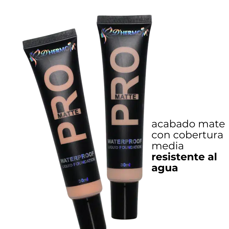 Base líquida Pro Matte Waterproof D’Hermosa
