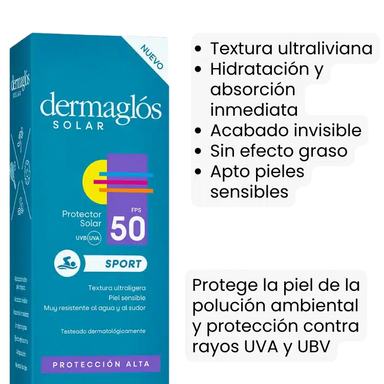 Dermaglós Solar FPS50 Sport 100 ml - Imagen 2